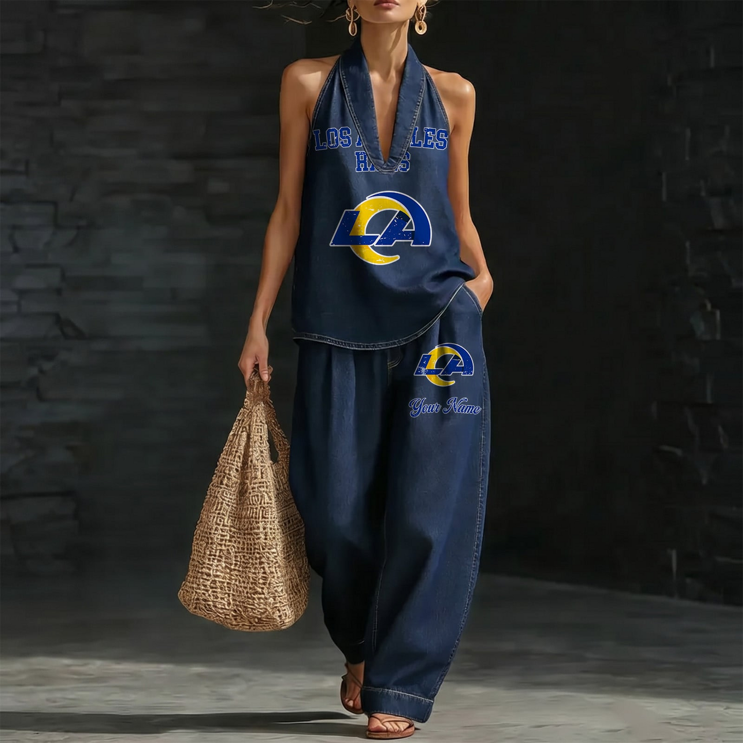 LAR x NFL Women's Vintage Washed Denim Suit DATND TANTD 030626