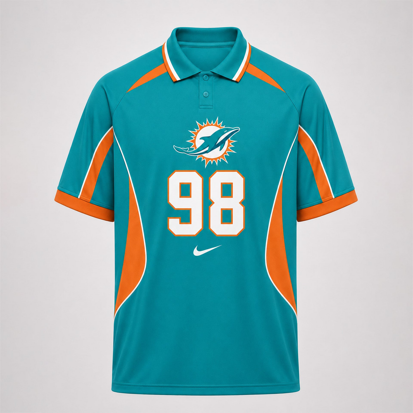 MIA Premium NFL Custom Number Sports Style Polo Shirt 2406