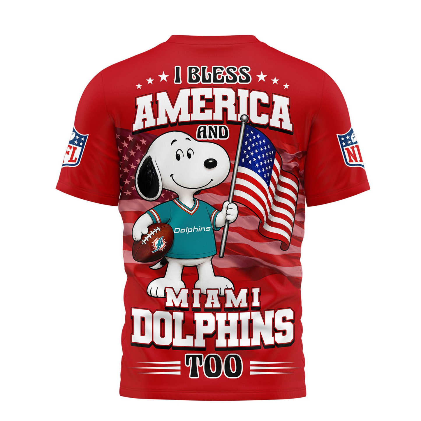 MIA Premium NFL Snoopy America 250 3D Shirt 1706