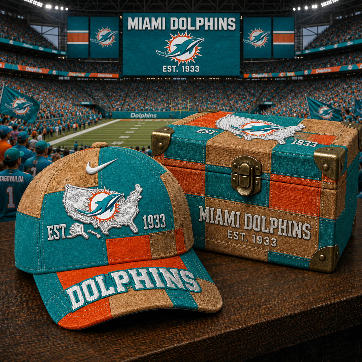 MIA x NFL Premium Heritage Game Day Classic Cap 1505 DatND DVT
