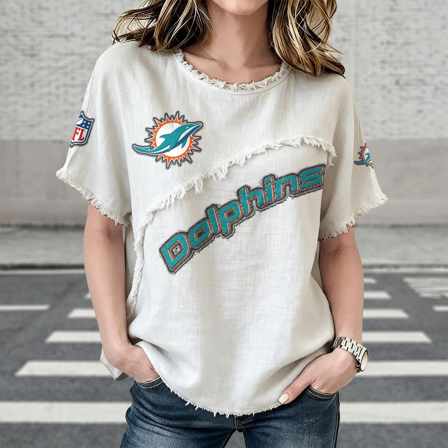 MIA x NFL Womenƒ??s Vintage O-Neck 2905 DatND DVT