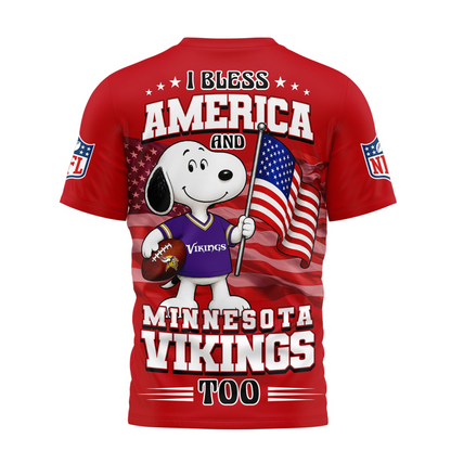 MIN Premium NFL Snoopy America 250 3D Shirt 1706