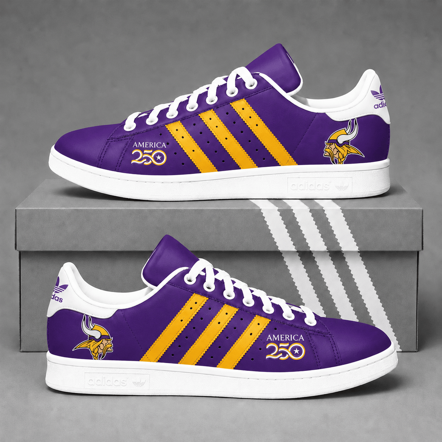MIN x NFL Premium America 250 Team Pride Superstar Sneakers   150626