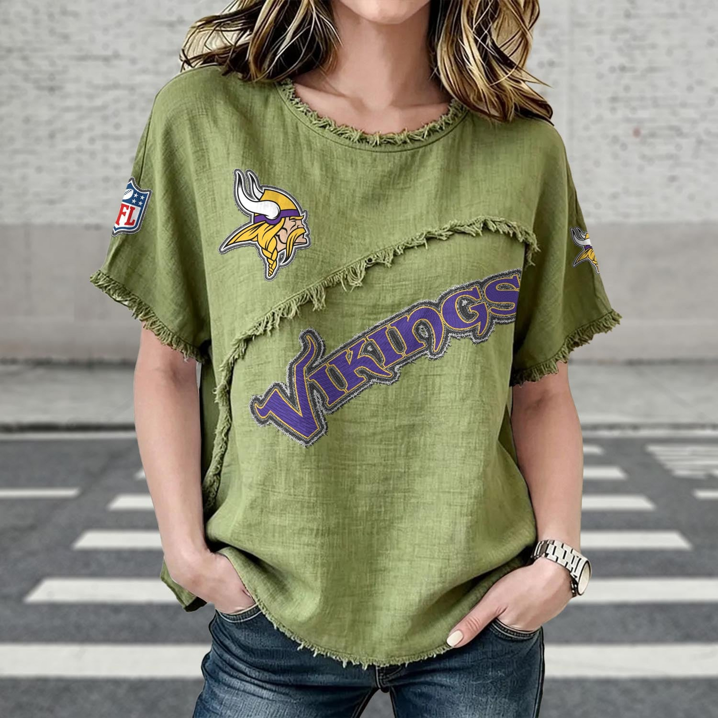 MIN x NFL Womenƒ??s Vintage O-Neck 2905 DatND DVT