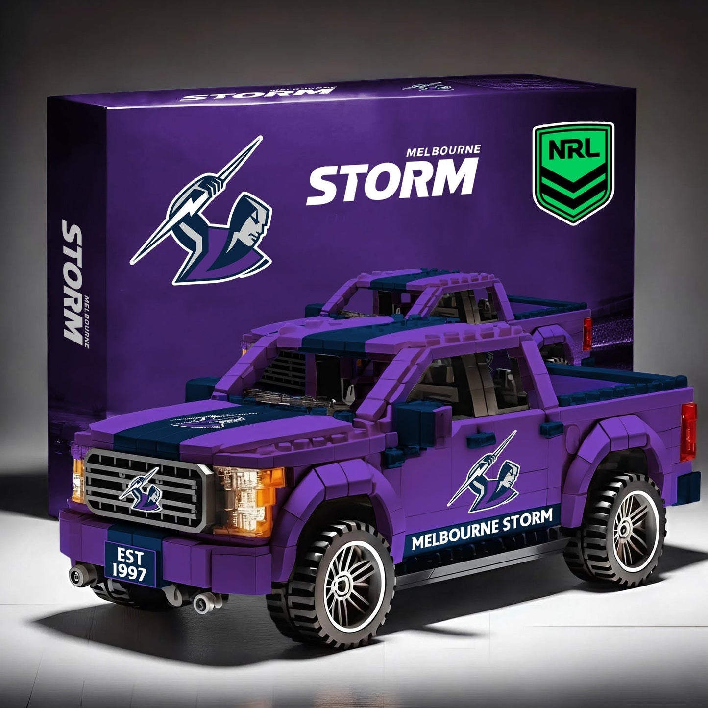 MS x NRL 3D Racing Truck Model Building Block Set 2411 V1 NDT NHM