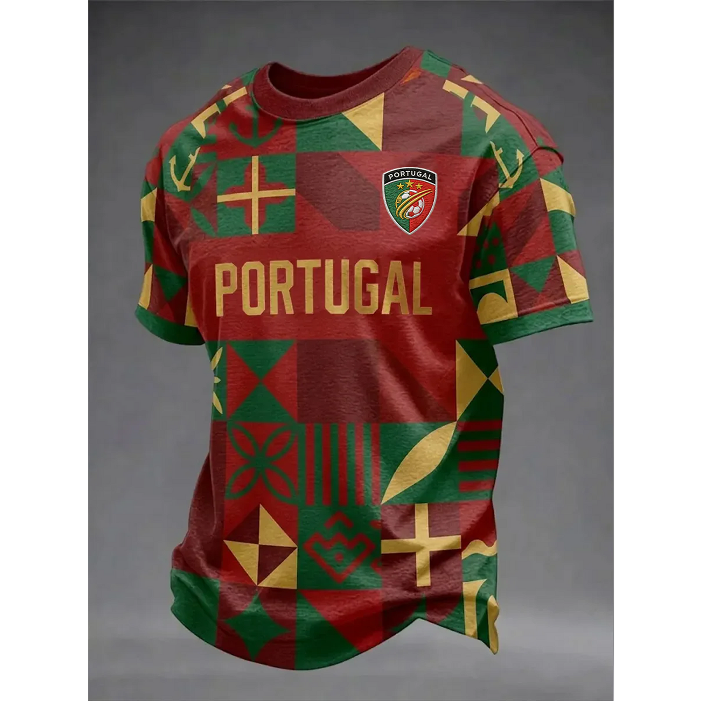 Men's Portugal Football 3D Shirt V21 DATND TANTD 050626