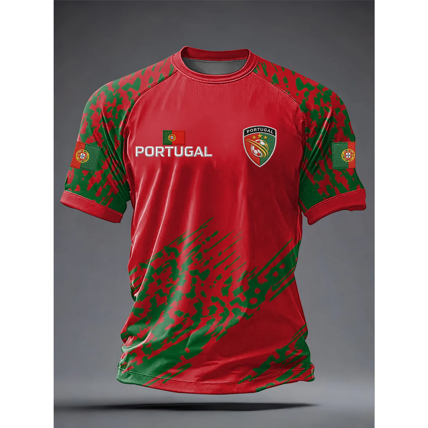 Men's Portugal Football 3D Shirt V28 DATND TANTD 050626
