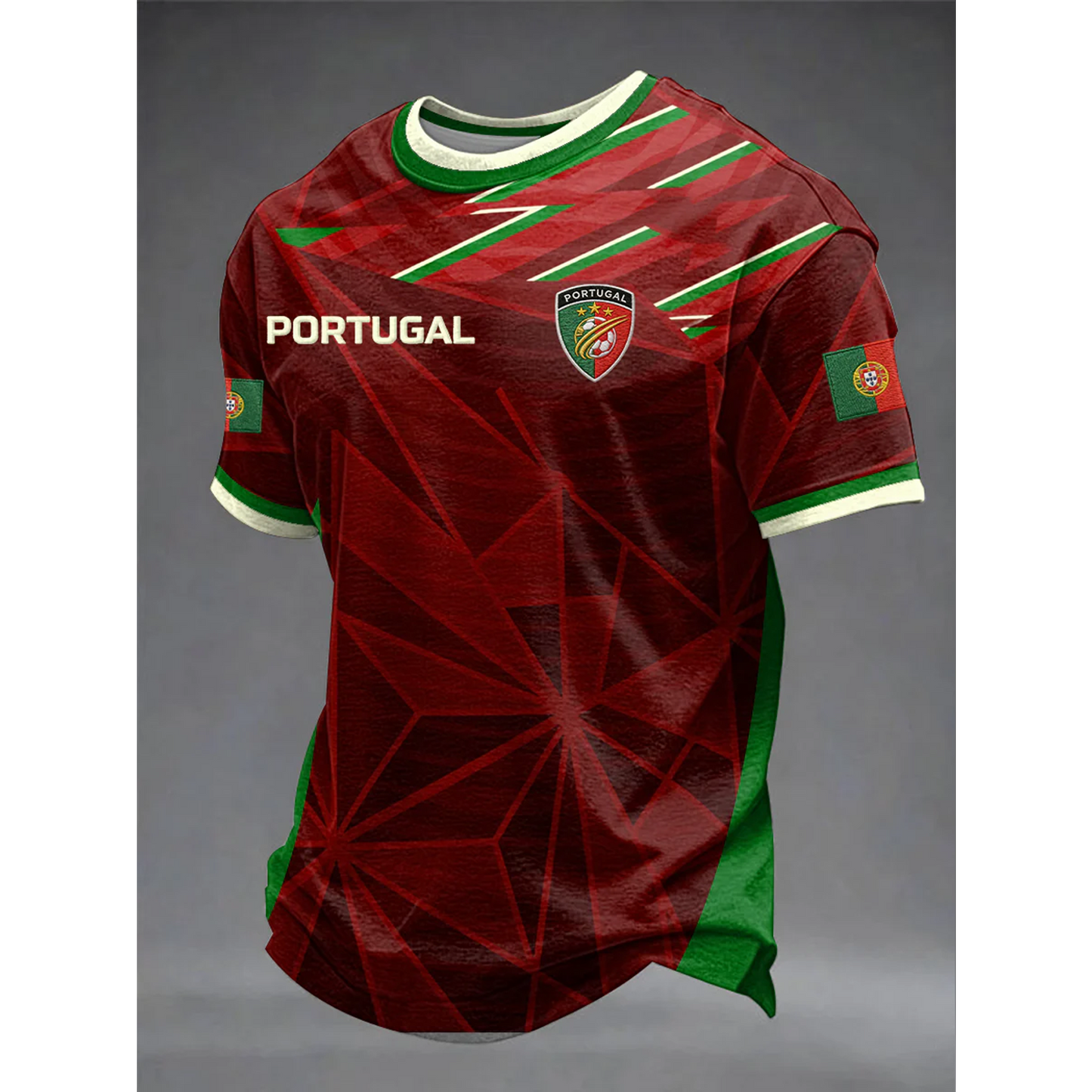 Men's Portugal Football 3D Shirt V30 DATND TANTD 050626
