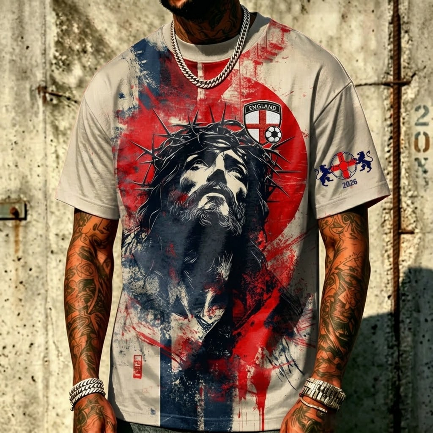 Men's UK Football Lover England Printed short sleeves t-shirt V8 0106 DatND DVT