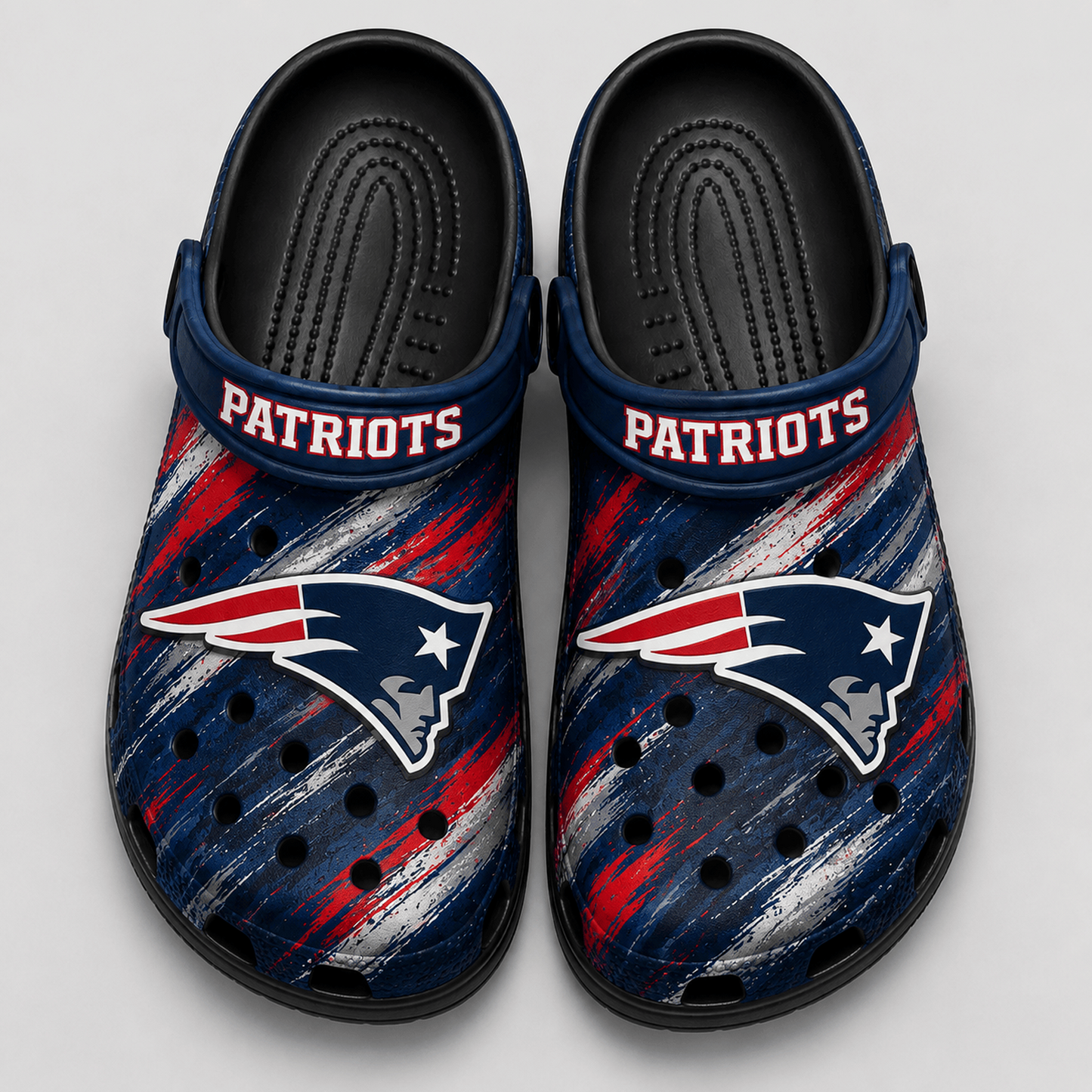 NE Premium NFL Game Day Football Fan Sport Clogs Crocs Abstract Scratch 1706