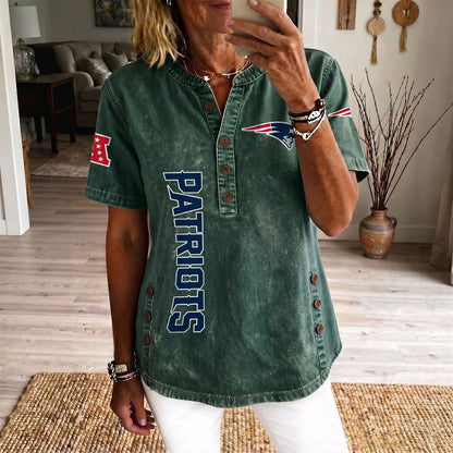 NE x NFL Womenƒ??s Denim Casual Tops DATND LBN 190526