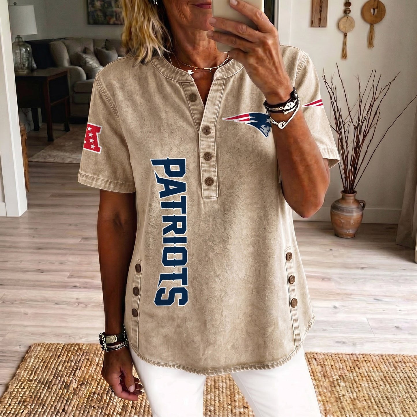 NE x NFL Womenƒ??s Denim Casual Tops DATND LBN 190526