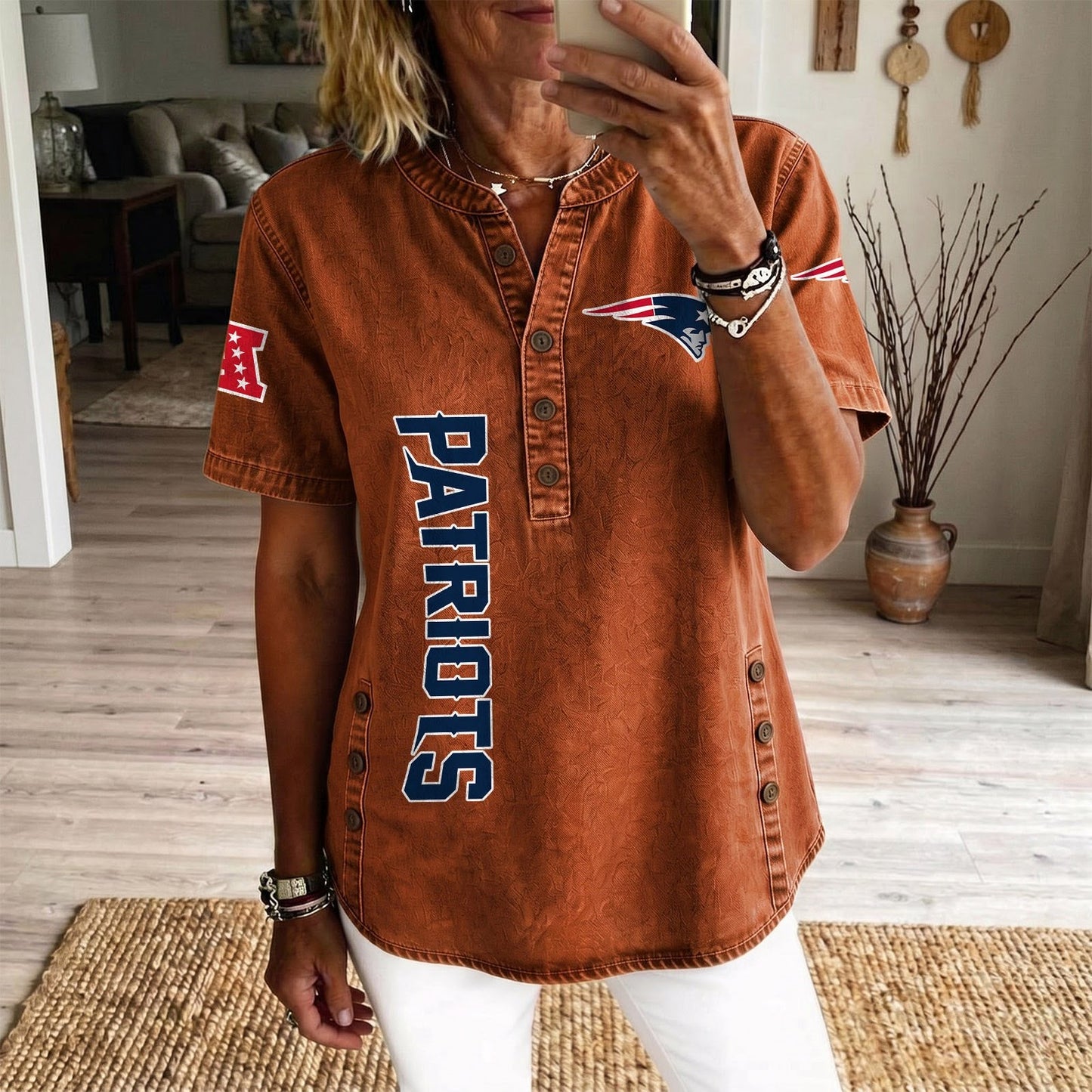 NE x NFL Womenƒ??s Denim Casual Tops DATND LBN 190526