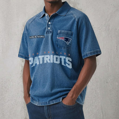 NEP x NFL Men's Distressed Turn-Down Collar Polo DATND TANTD 250526