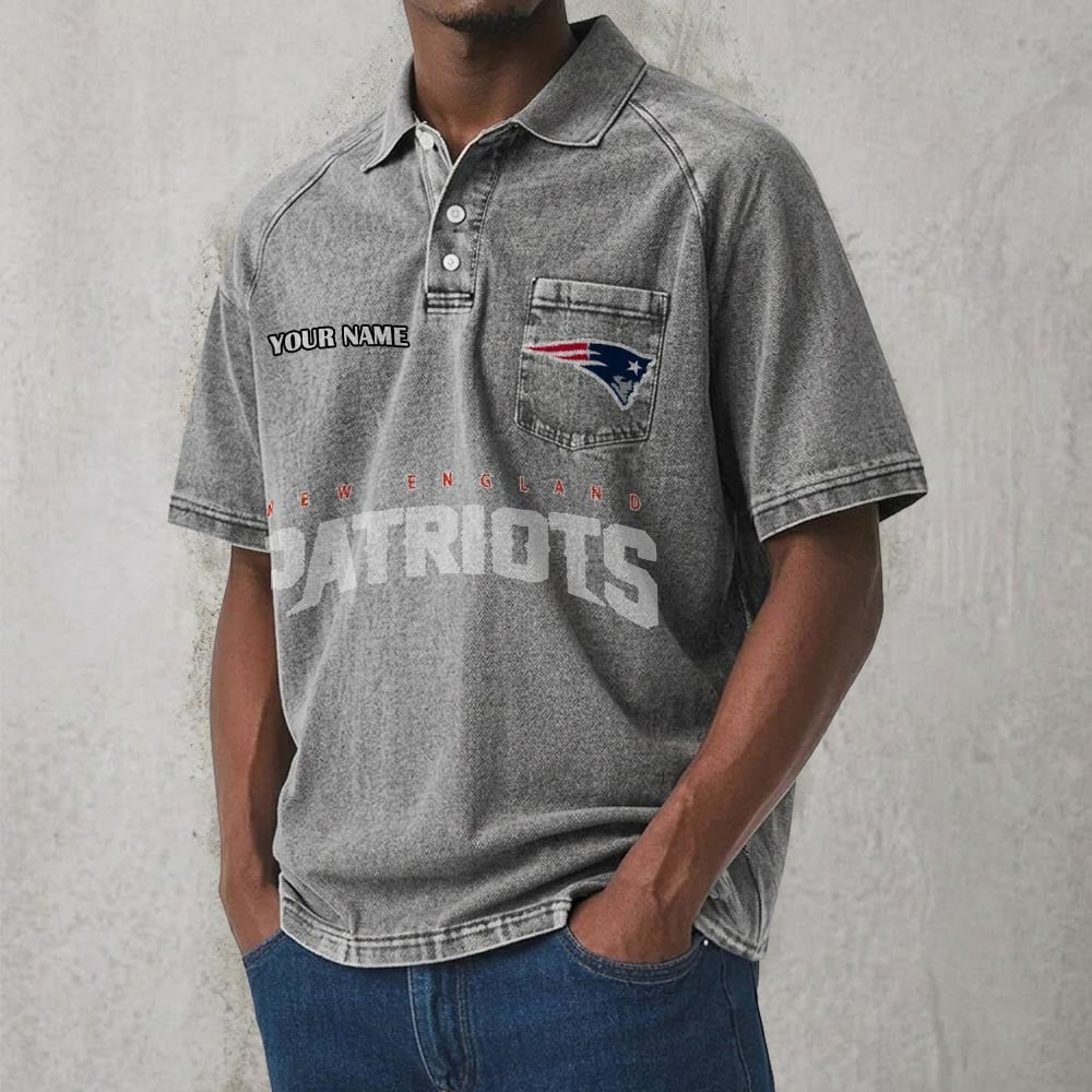 NEP x NFL Men's Distressed Turn-Down Collar Polo DATND TANTD 250526