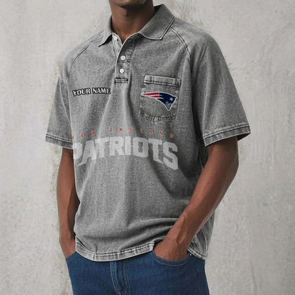 NEP x NFL Men's Distressed Turn-Down Collar Polo DATND TANTD 250526