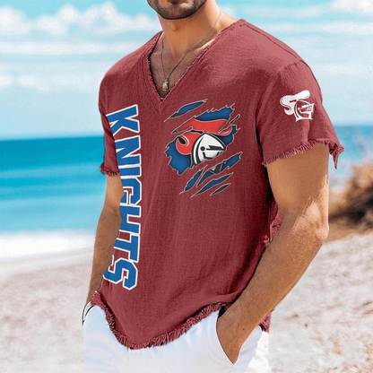 NEW x NRL V-Neck Linen Beach Shirt 1905 DatND DVT