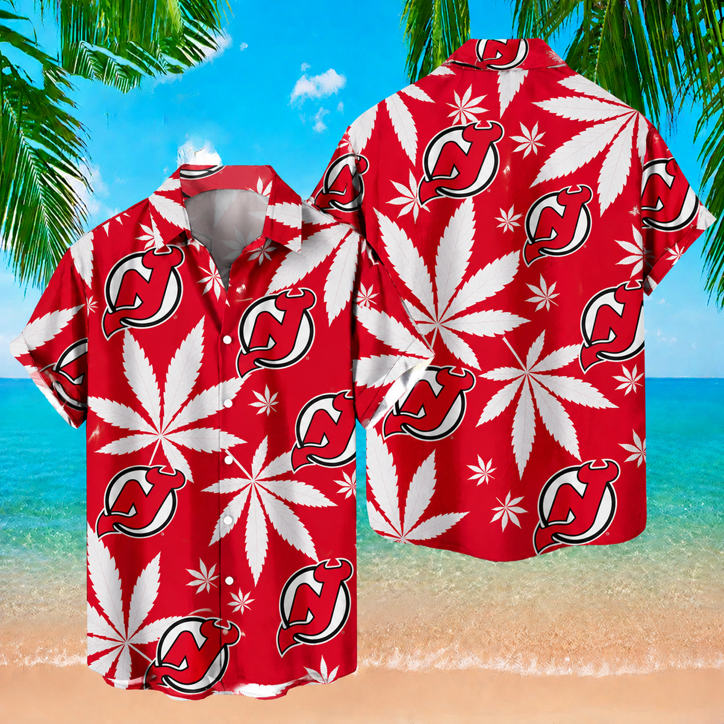 NJD x NHL Hawaiian Shirt 1605 DatND DVT