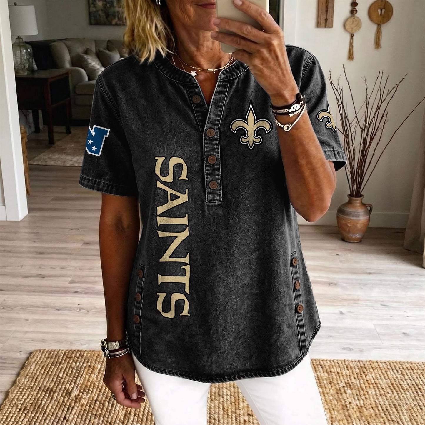 NO x NFL Womenƒ??s Denim Casual Tops DATND LBN 190526