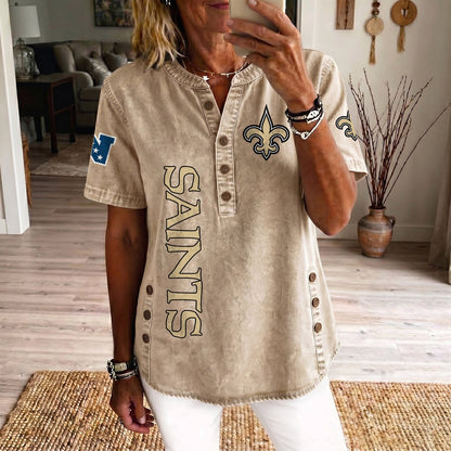 NO x NFL Womenƒ??s Denim Casual Tops DATND LBN 190526
