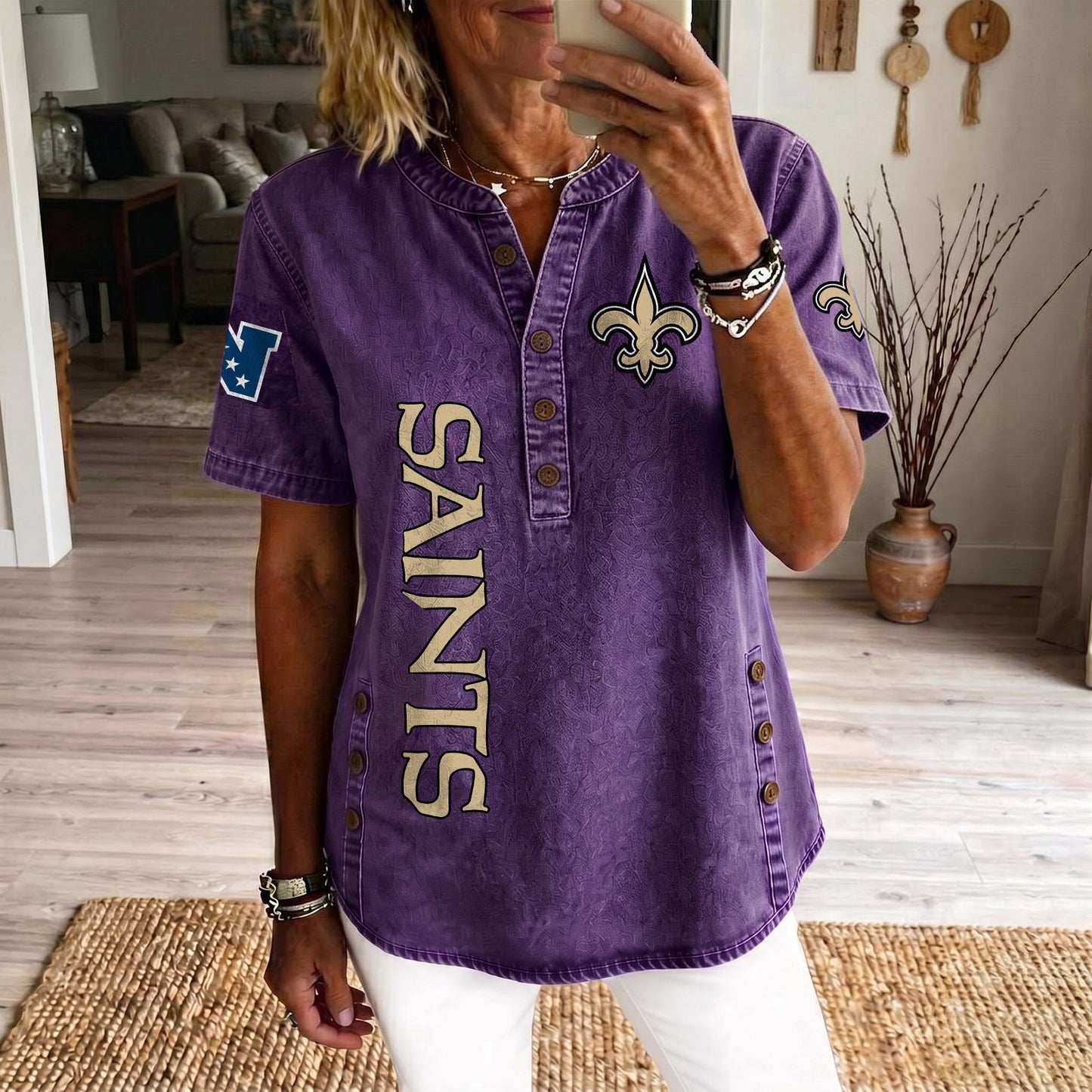 NO x NFL Womenƒ??s Denim Casual Tops DATND LBN 190526