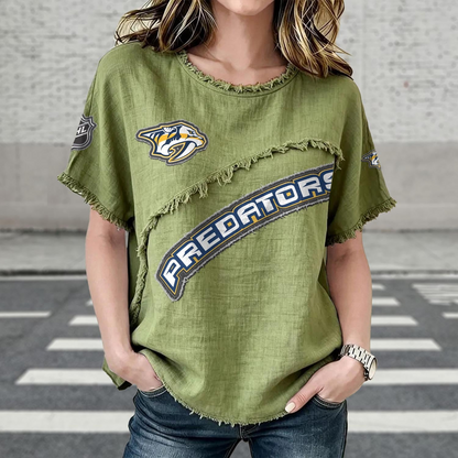 NSH x NHL Womenƒ??s Vintage O-Neck 2905 DatND DVT