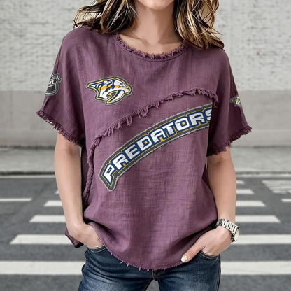 NSH x NHL Womenƒ??s Vintage O-Neck 2905 DatND DVT