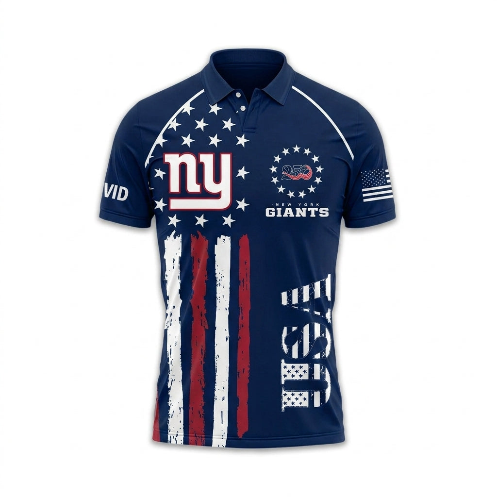 NYG Premium NFL American Semiquincentennial Polo Shirt 010726