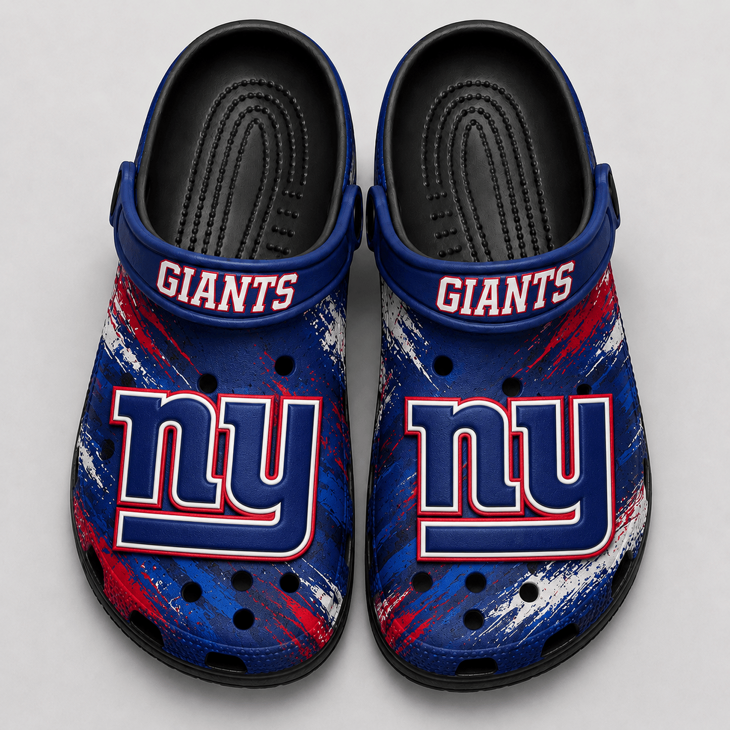 NYG Premium NFL Game Day Football Fan Sport Clogs Crocs Abstract Scratch 1706