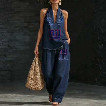 NYG x NFL Women's Vintage Washed Denim Suit DATND TANTD 030626