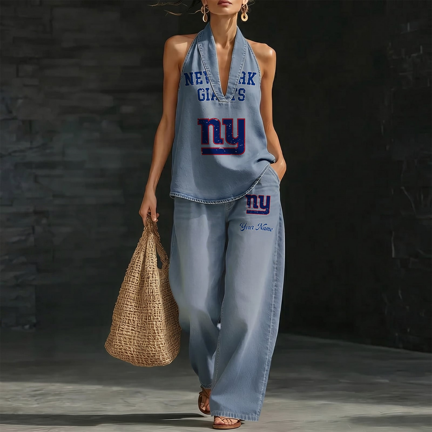 NYG x NFL Women's Vintage Washed Denim Suit DATND TANTD 030626