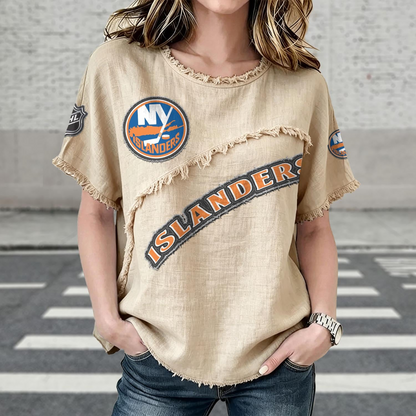 NYI x NHL Womenƒ??s Vintage O-Neck 2905 DatND DVT