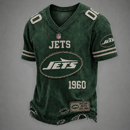 NYJ x NFL Premium V-neck Shirt 230626