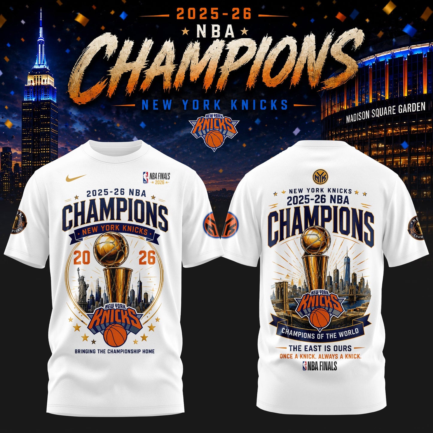 NYK x NBA Finals Champions Luxury V12 Shirt 150626