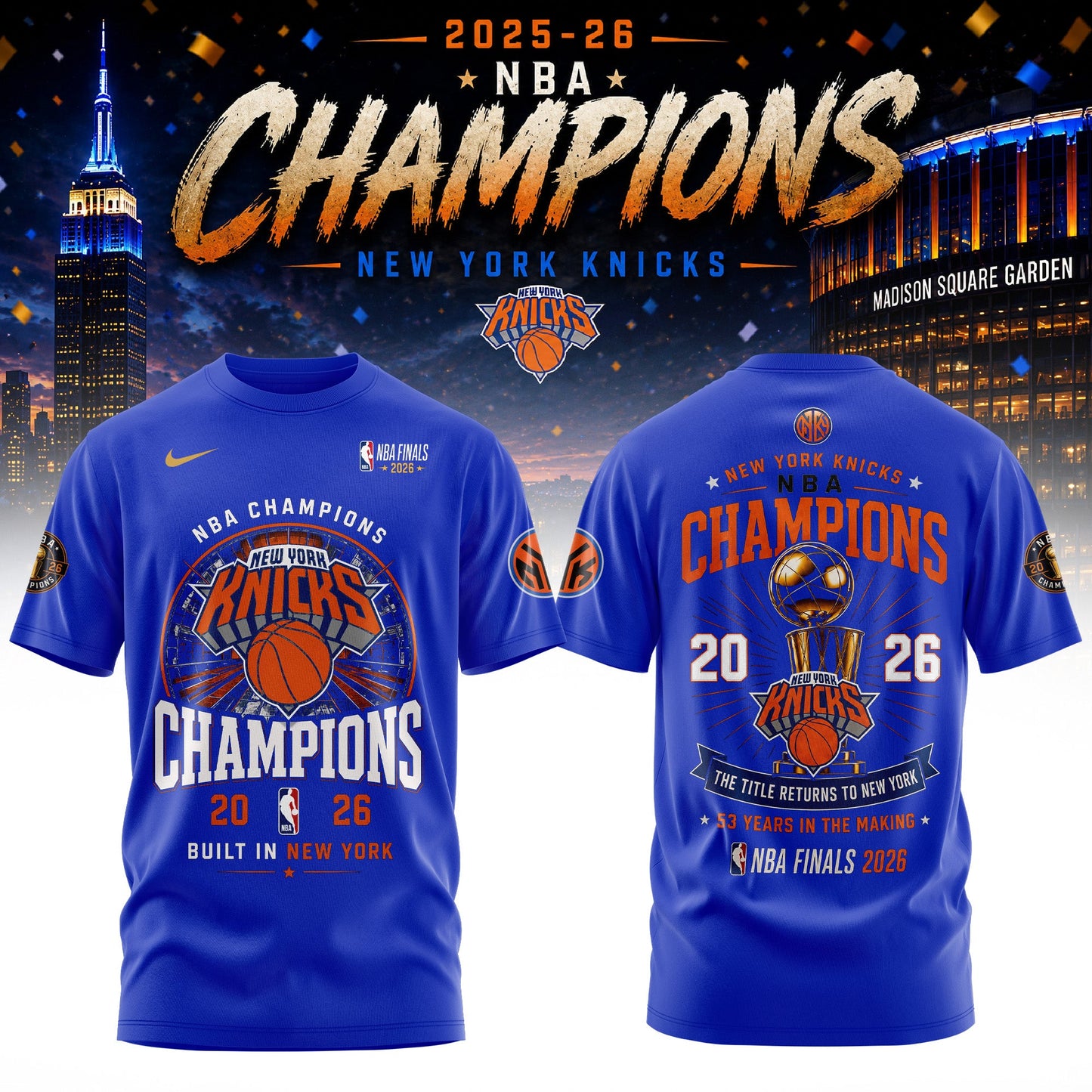 NYK x NBA Finals Champions Luxury V13 Shirt 150626