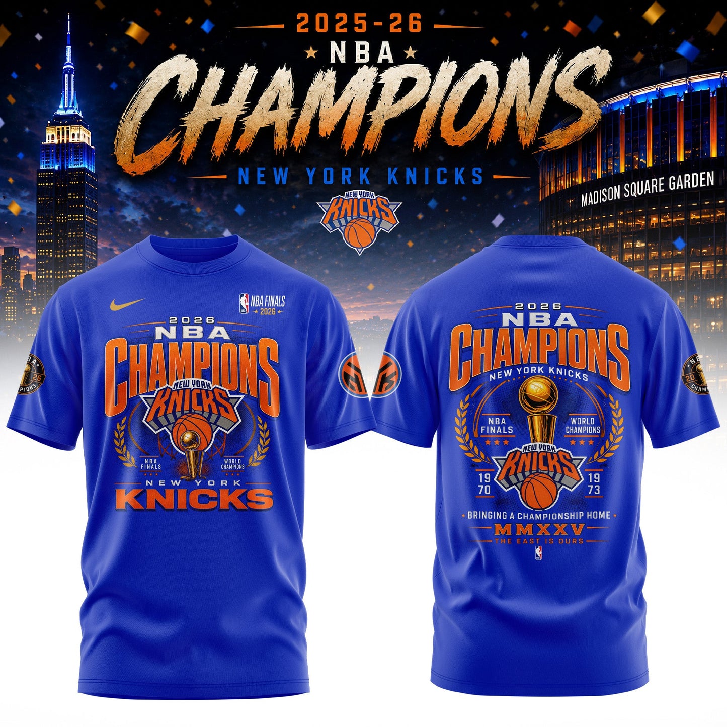NYK x NBA Finals Champions Luxury V15 Shirt 150626