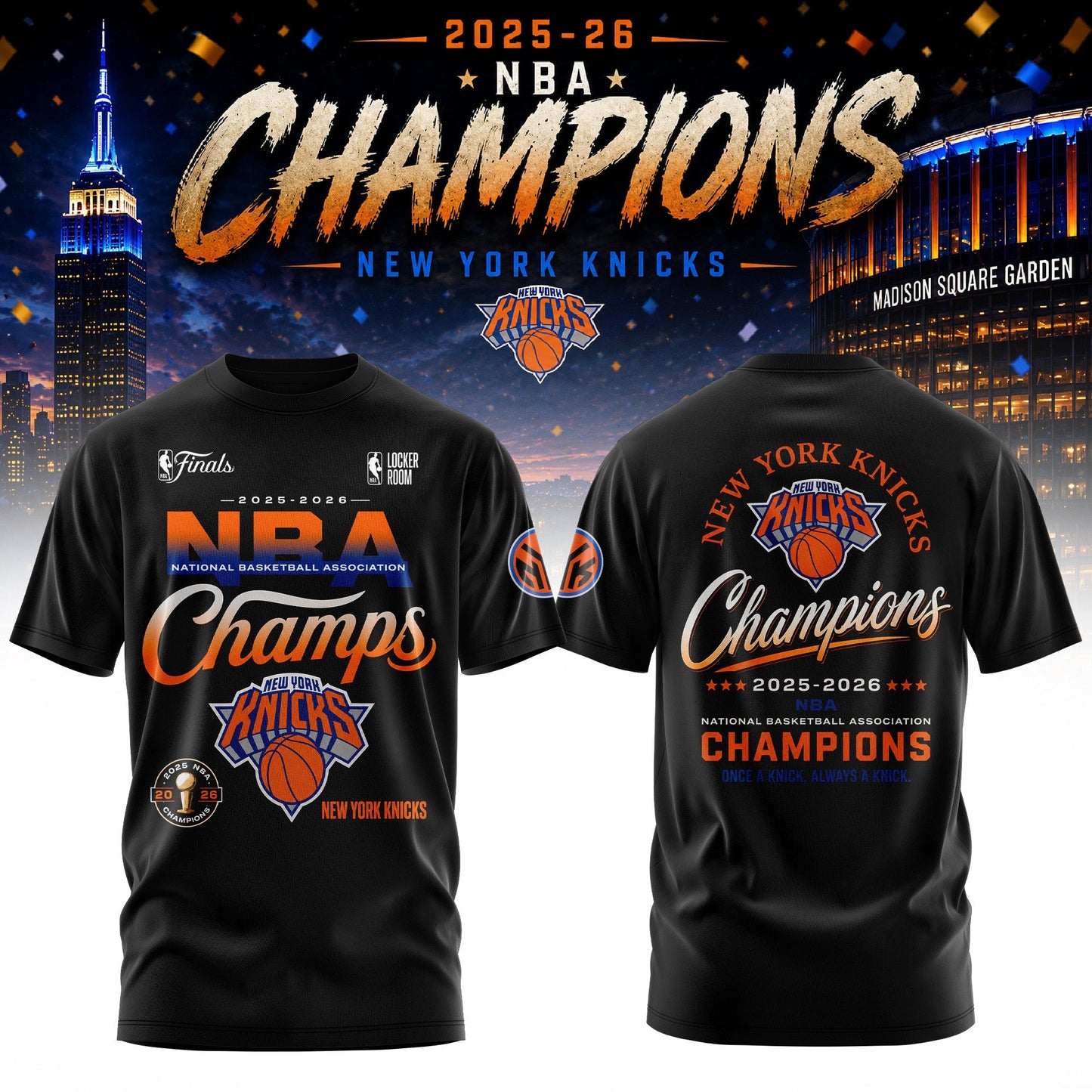 NYK x NBA Finals Champions Luxury V5 Shirt 150626