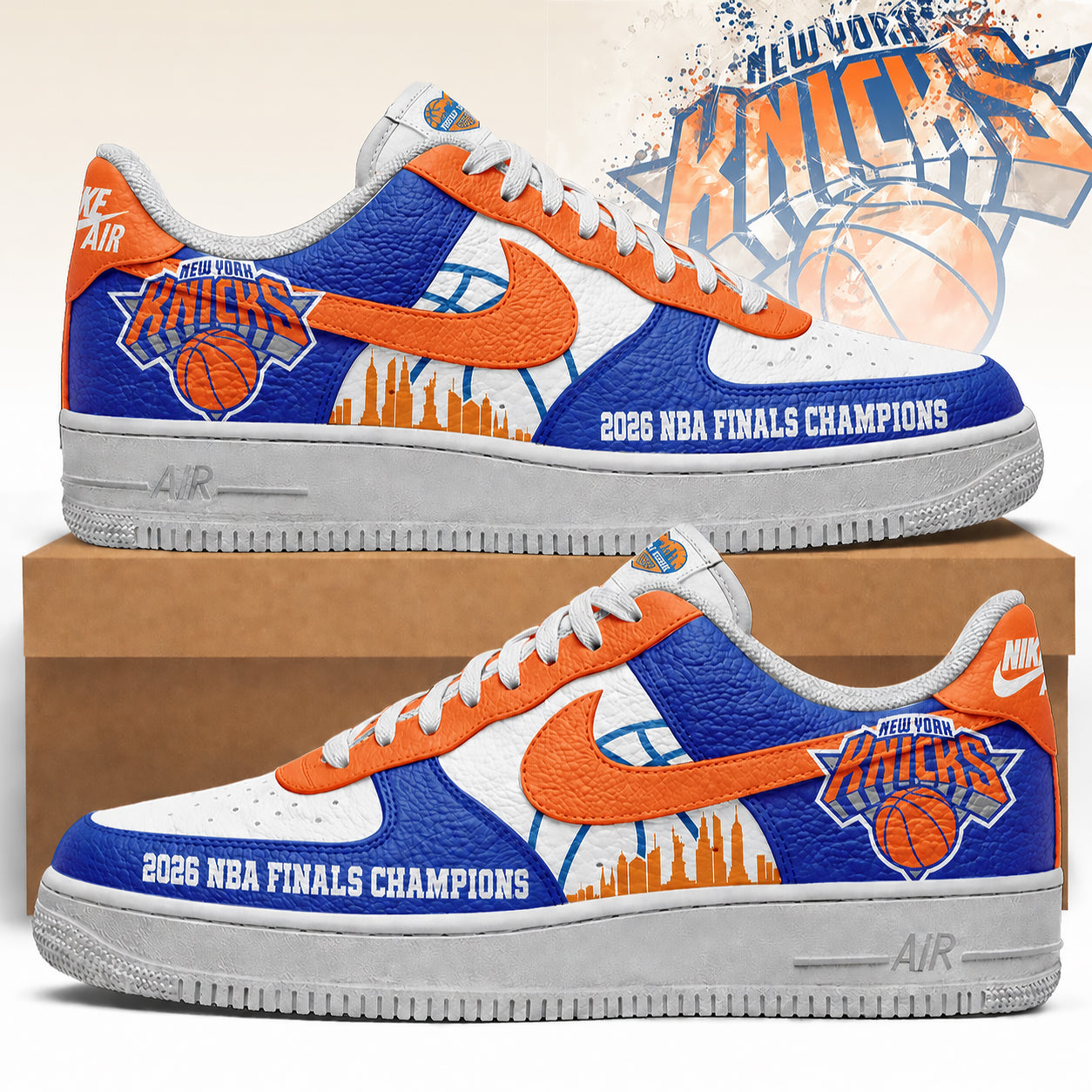 NYK x NBA Finals Champions V2 Luxury AF1 Shoes 150626