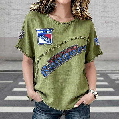 NYR x NHL Womenƒ??s Vintage O-Neck 2905 DatND DVT