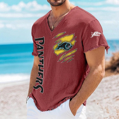 PEN x NRL V-Neck Linen Beach Shirt 1905 DatND DVT