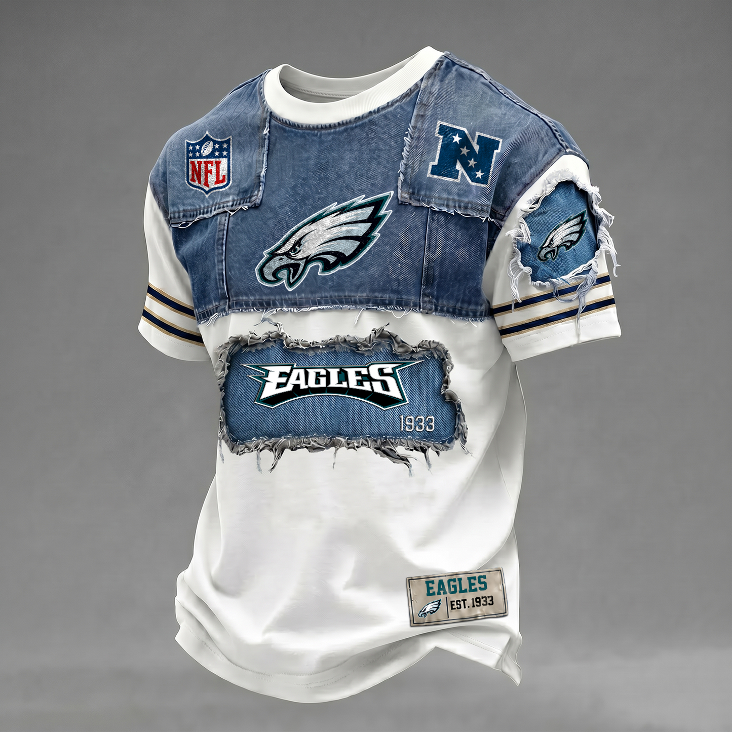 PHI x NFL Patchwork Denim T-Shirt DATND TANTD 080626