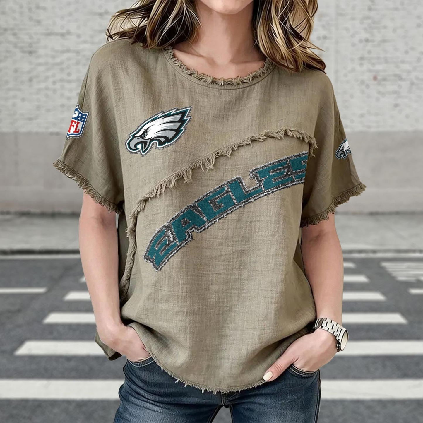 PHI x NFL Womenƒ??s Vintage O-Neck 2905 DatND DVT