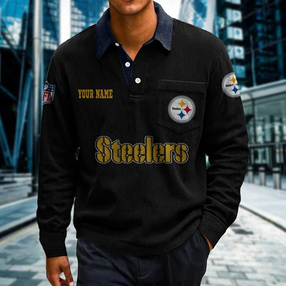 PIT X Premium NFL Corduroy color-blocked long-sleeved shirt NDT NHT