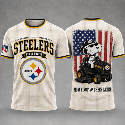 PIT x NFL Premium Funny Football Snoopy 3D T-Shirt 0207