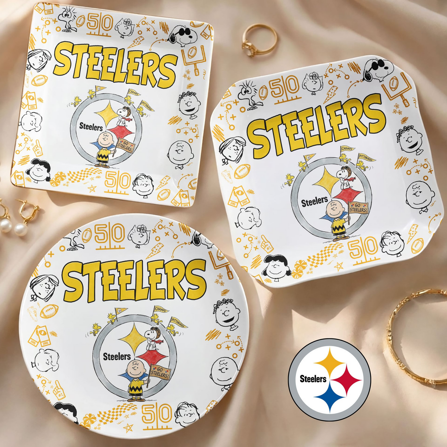 PIT x NFL Premium NFL Snoopy Jewelry Dish 0406 DatND DVT