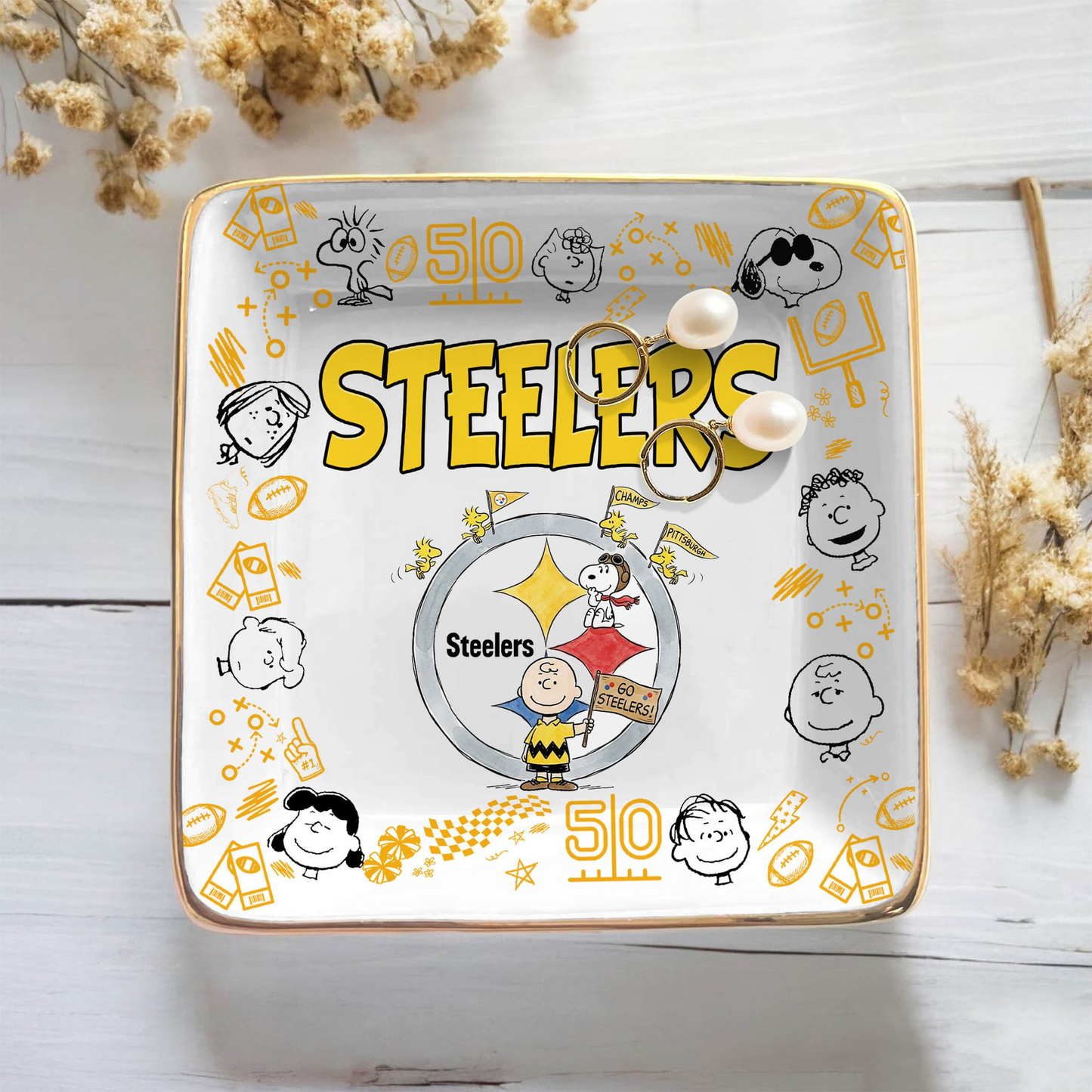 PIT x NFL Premium NFL Snoopy Jewelry Dish 0406 DatND DVT