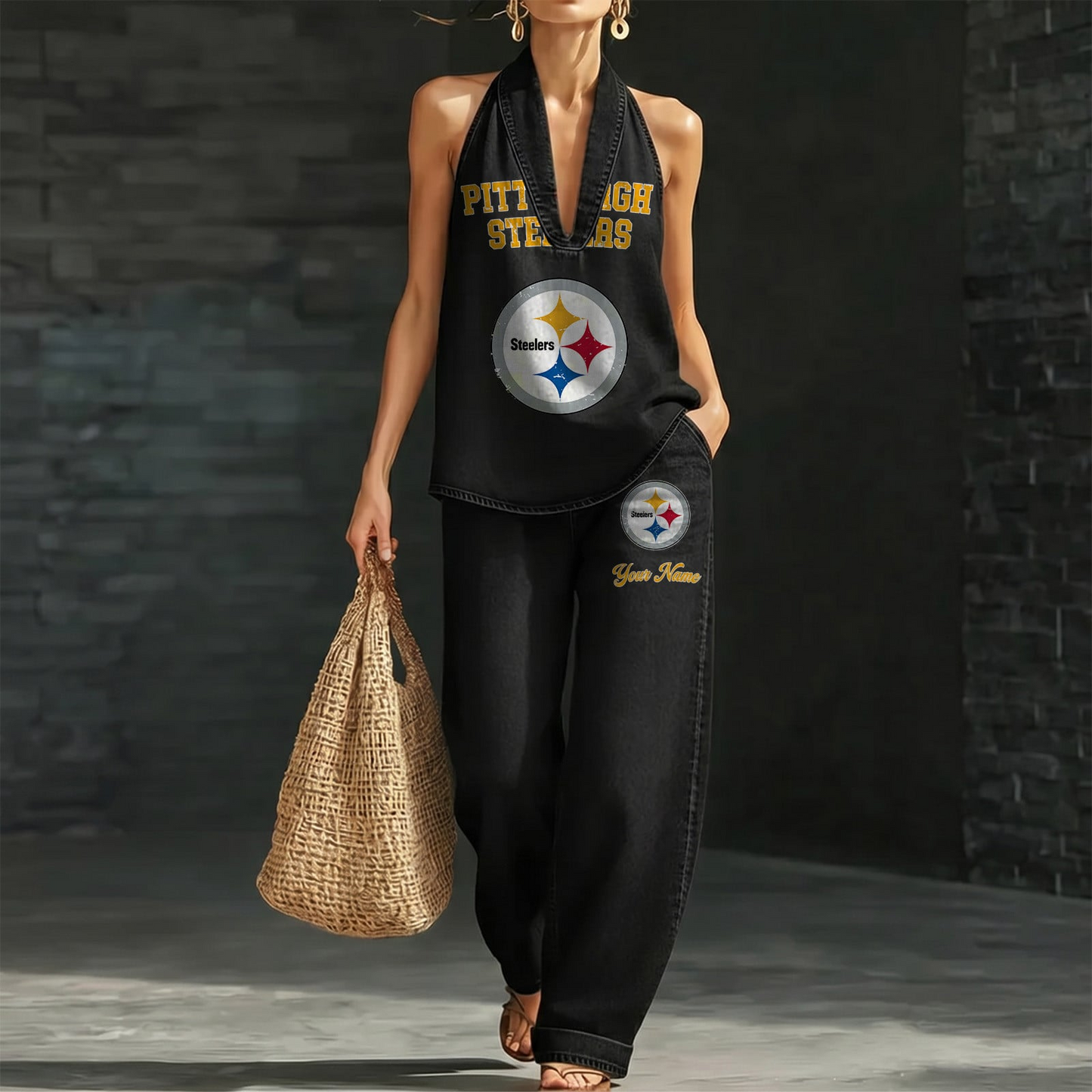 PIT x NFL Women's Vintage Washed Denim Suit DATND TANTD 030626