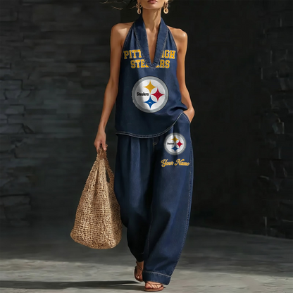 PIT x NFL Women's Vintage Washed Denim Suit DATND TANTD 030626