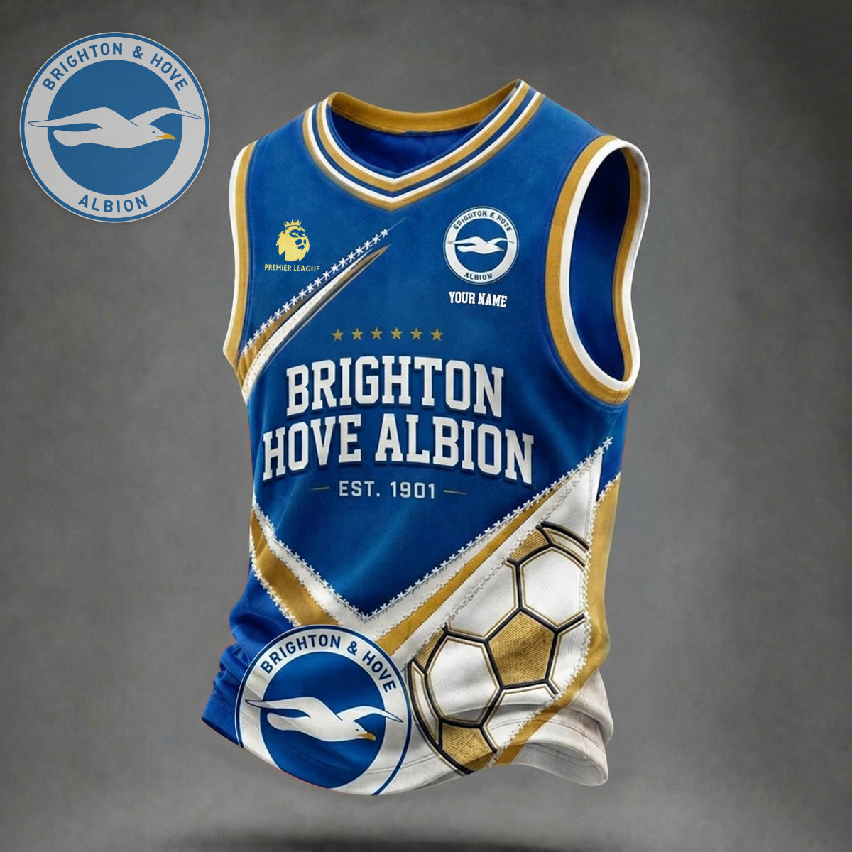 PREMIUM LUXURY EPL X BRI Game Day V-Neck Tank Top Custome Shirt NDT NHM 050626