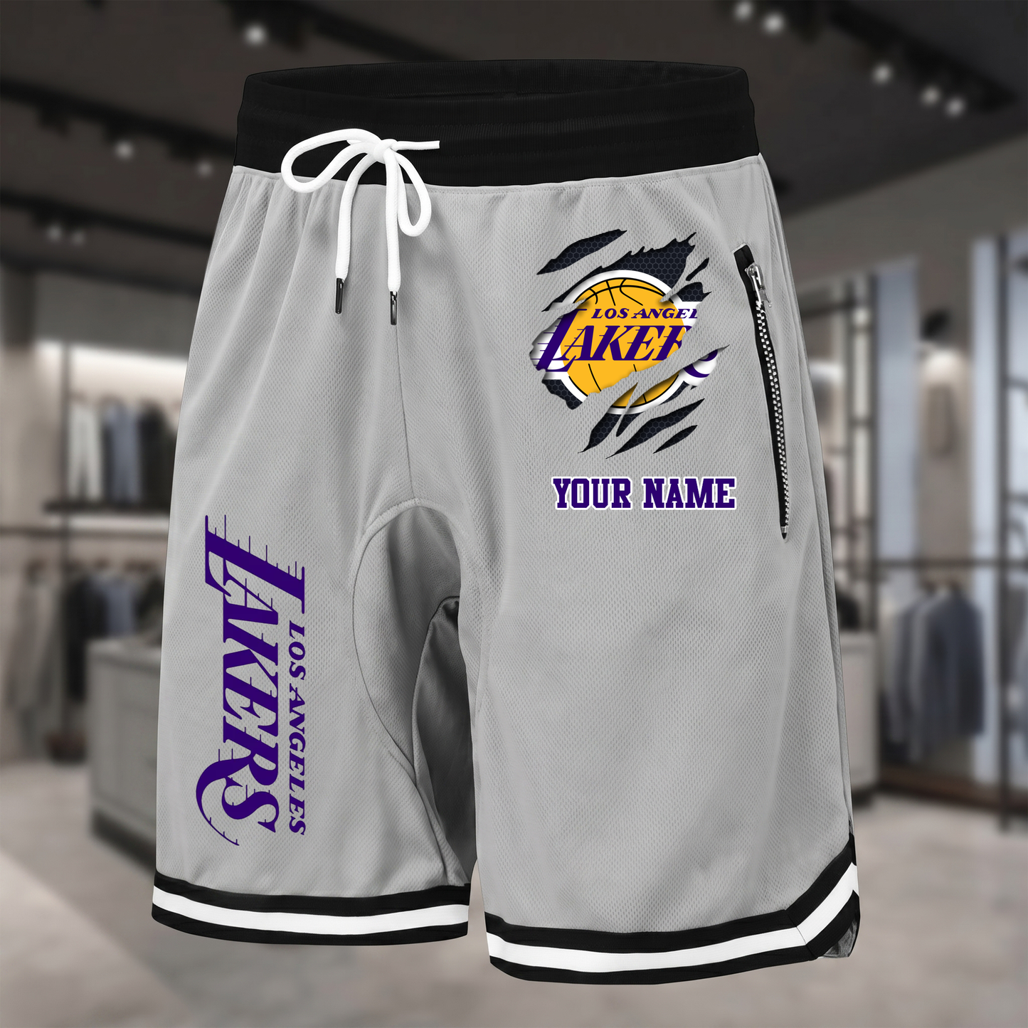 PREMIUM NBA X LAL Summer Fitness Breathable Basketball Shorts  NDT NTN 300526